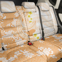 Orange Hawaii Shark Tattoo Back Car Seat Cover Puakenikeni Lei Plumeria Polynesian Pattern LT14 - Polynesian Pride