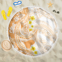 Orange Hawaii Shark Tattoo Beach Blanket Puakenikeni Lei Plumeria Polynesian Pattern