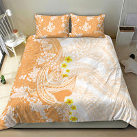 Orange Hawaii Shark Tattoo Bedding Set Puakenikeni Lei Plumeria Polynesian Pattern LT14 - Polynesian Pride