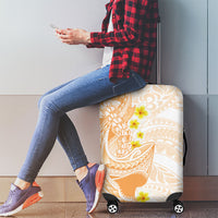 Orange Hawaii Shark Tattoo Luggage Cover Puakenikeni Lei Plumeria Polynesian Pattern LT14 - Polynesian Pride