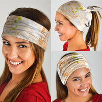 Orange Hawaii Shark Tattoo Neck Gaiter Puakenikeni Lei Plumeria Polynesian Pattern