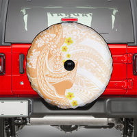 Orange Hawaii Shark Tattoo Spare Tire Cover Puakenikeni Lei Plumeria Polynesian Pattern LT14 - Polynesian Pride
