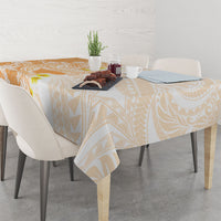 Orange Hawaii Shark Tattoo Tablecloth Puakenikeni Lei Plumeria Polynesian Pattern LT14 - Polynesian Pride