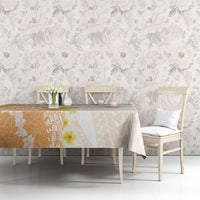 Orange Hawaii Shark Tattoo Tablecloth Puakenikeni Lei Plumeria Polynesian Pattern LT14 - Polynesian Pride