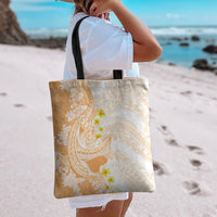 Orange Hawaii Shark Tattoo Tote Bag Puakenikeni Lei Plumeria Polynesian Pattern LT14 - Polynesian Pride
