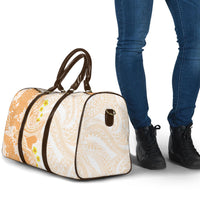 Orange Hawaii Shark Tattoo Travel Bag Puakenikeni Lei Plumeria Polynesian Pattern LT14 - Polynesian Pride