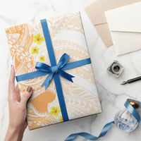 Orange Hawaii Shark Tattoo Wrapping Paper Puakenikeni Lei Plumeria Polynesian Pattern LT14 - Polynesian Pride