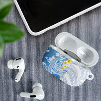 Blue Hawaii Shark Tattoo AirPods Case Puakenikeni Lei Plumeria Polynesian Pattern LT14 - Polynesian Pride