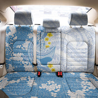 Blue Hawaii Shark Tattoo Back Car Seat Cover Puakenikeni Lei Plumeria Polynesian Pattern LT14 - Polynesian Pride
