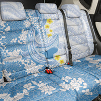 Blue Hawaii Shark Tattoo Back Car Seat Cover Puakenikeni Lei Plumeria Polynesian Pattern LT14 - Polynesian Pride