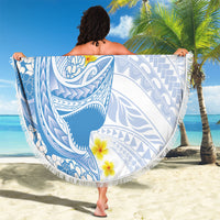Blue Hawaii Shark Tattoo Beach Blanket Puakenikeni Lei Plumeria Polynesian Pattern LT14 - Polynesian Pride
