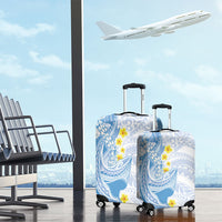 Blue Hawaii Shark Tattoo Luggage Cover Puakenikeni Lei Plumeria Polynesian Pattern LT14 - Polynesian Pride