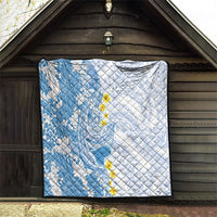 Blue Hawaii Shark Tattoo Quilt Puakenikeni Lei Plumeria Polynesian Pattern LT14 - Polynesian Pride