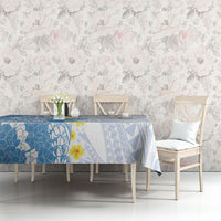 Blue Hawaii Shark Tattoo Tablecloth Puakenikeni Lei Plumeria Polynesian Pattern LT14 - Polynesian Pride
