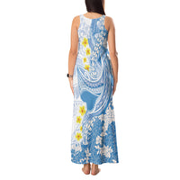 Blue Hawaii Shark Tattoo Tank Maxi Dress Puakenikeni Lei Plumeria Polynesian Pattern LT14 - Polynesian Pride