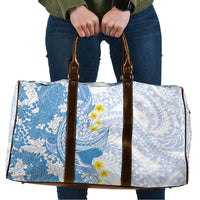 Blue Hawaii Shark Tattoo Travel Bag Puakenikeni Lei Plumeria Polynesian Pattern LT14 Blue - Polynesian Pride