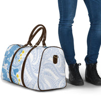 Blue Hawaii Shark Tattoo Travel Bag Puakenikeni Lei Plumeria Polynesian Pattern LT14 - Polynesian Pride