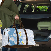 Blue Hawaii Shark Tattoo Travel Bag Puakenikeni Lei Plumeria Polynesian Pattern LT14 - Polynesian Pride