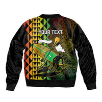 Personalised Paddle Board Hawaii Bomber Jacket Molokai 2 Oahu World Championships Kakau Pattern LT14 - Polynesian Pride