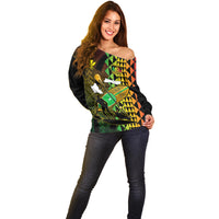Personalised Paddle Board Hawaii Off Shoulder Sweater Molokai 2 Oahu World Championships Kakau Pattern LT14 - Polynesian Pride