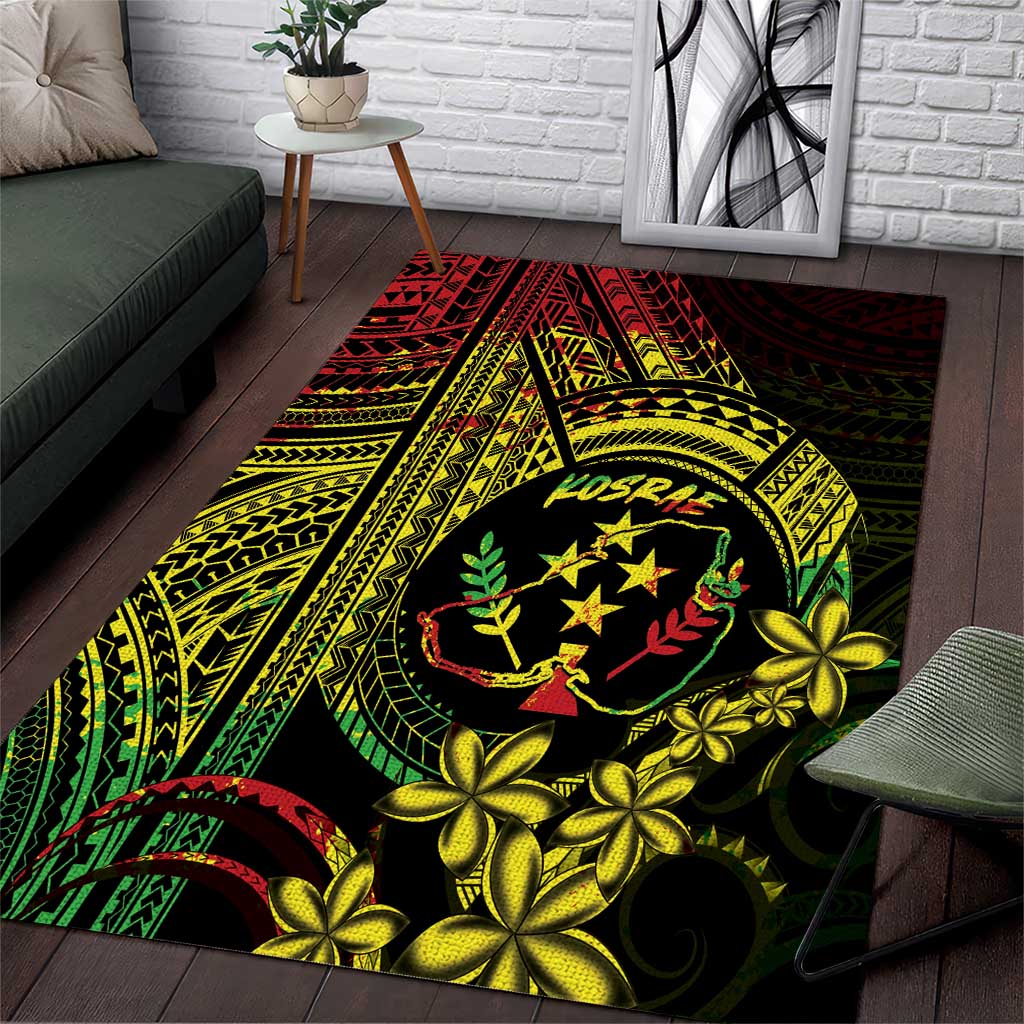 Reggae Kosrae Liberation Day Area Rug September 8 Polynesian Tattoo - Polynesian Pride