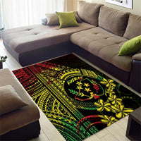 Reggae Kosrae Liberation Day Area Rug September 8 Polynesian Tattoo - Polynesian Pride