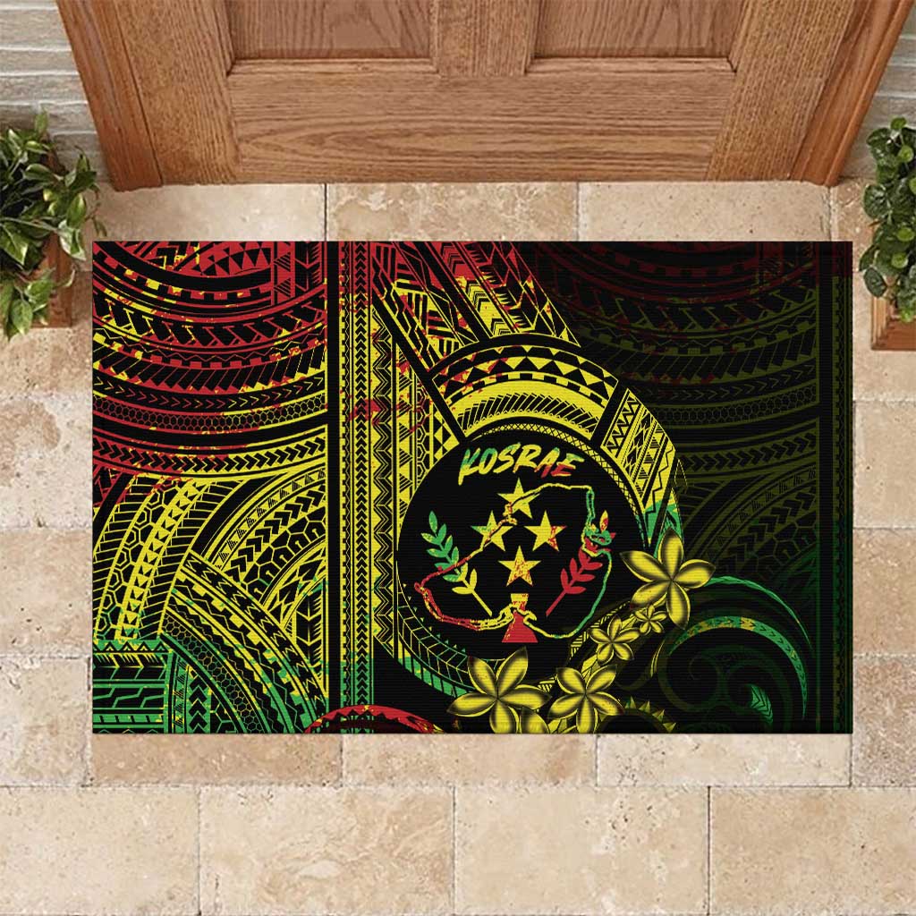 Reggae Kosrae Liberation Day Rubber Doormat September 8 Polynesian Tattoo - Polynesian Pride