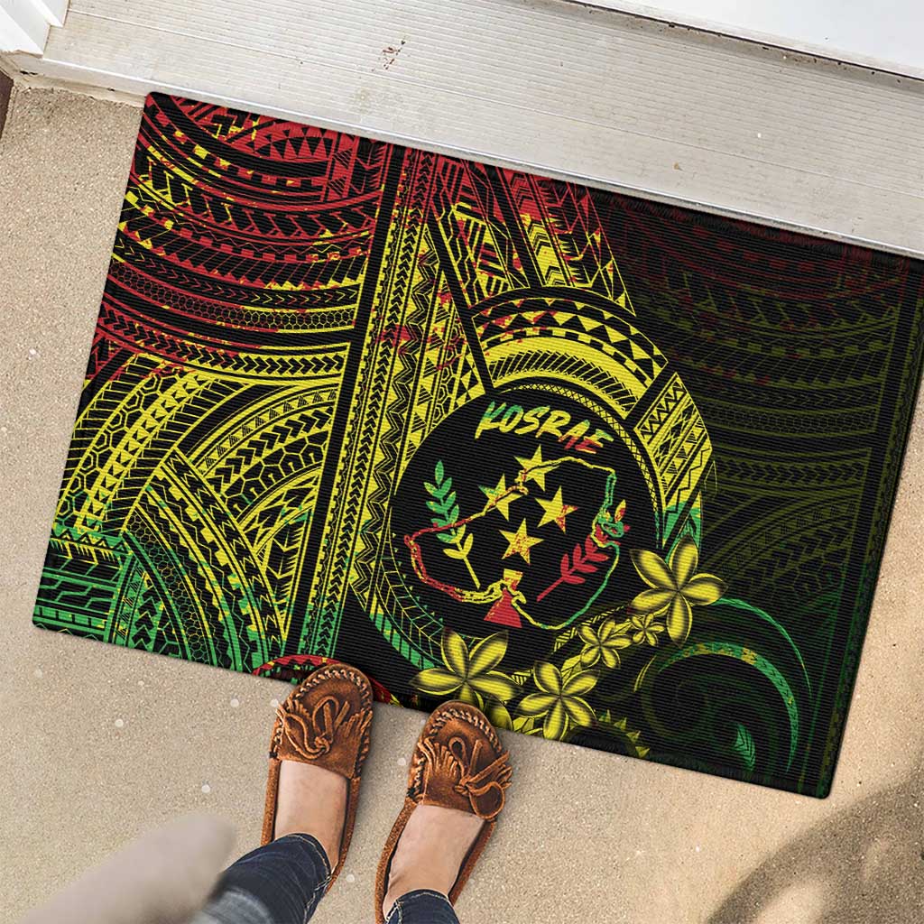 Reggae Kosrae Liberation Day Rubber Doormat September 8 Polynesian Tattoo - Polynesian Pride