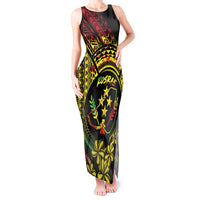 Reggae Kosrae Liberation Day Tank Maxi Dress September 8 Polynesian Tattoo - Polynesian Pride