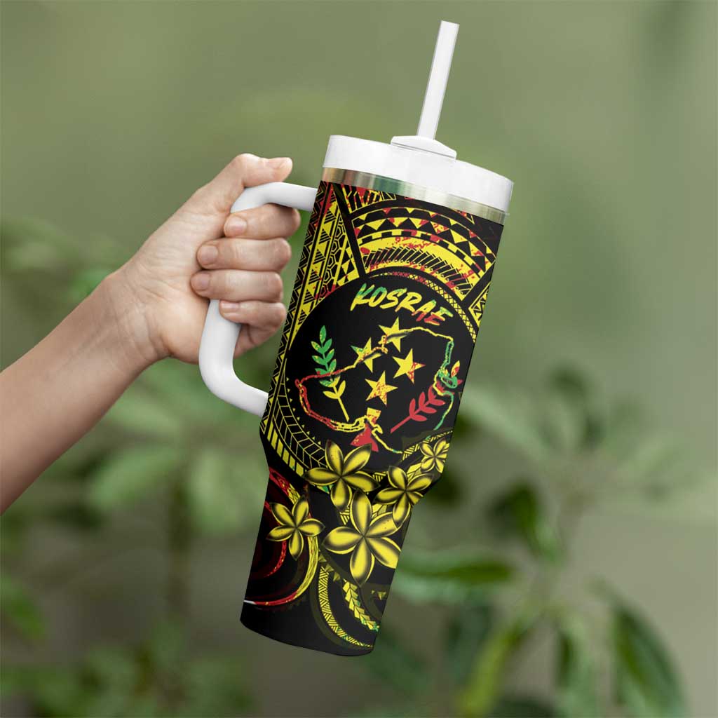 Reggae Kosrae Liberation Day Tumbler With Handle September 8 Polynesian Tattoo - Polynesian Pride