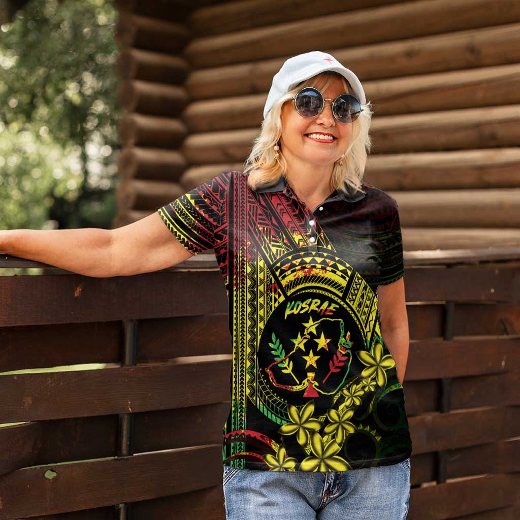 Reggae Kosrae Liberation Day Women Polo Shirt September 8 Polynesian Tattoo - Polynesian Pride