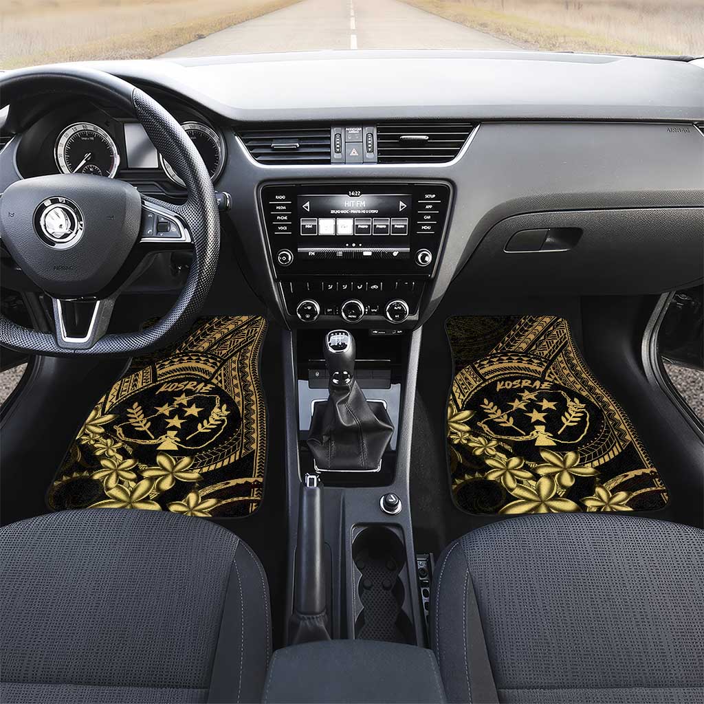 Gold Kosrae Liberation Day Car Mats September 8 Polynesian Tattoo - Polynesian Pride