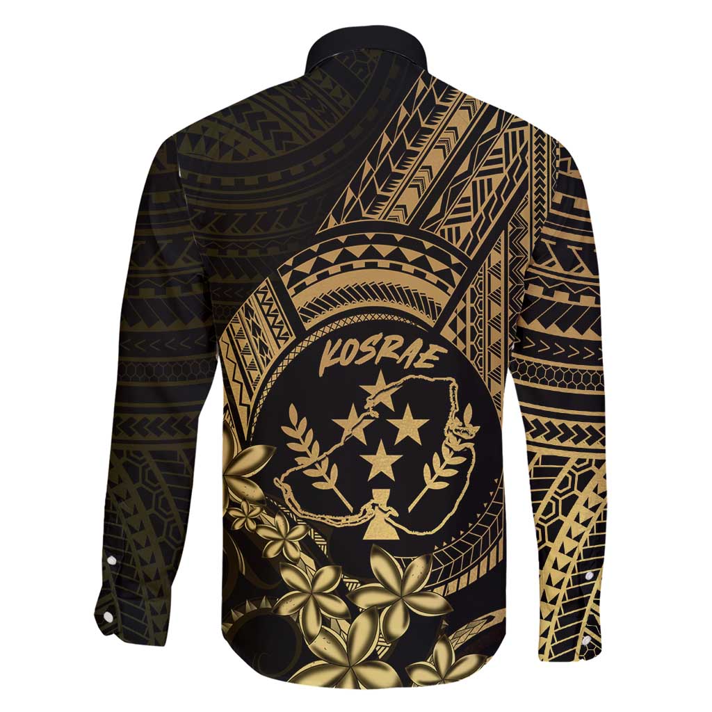 Gold Kosrae Liberation Day Family Matching Short Sleeve Bodycon Dress and Hawaiian Shirt September 8 Polynesian Tattoo - Polynesian Pride