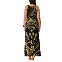 Gold Kosrae Liberation Day Family Matching Tank Maxi Dress and Hawaiian Shirt September 8 Polynesian Tattoo - Polynesian Pride