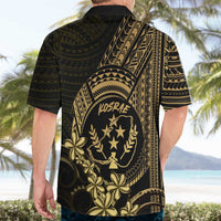Gold Kosrae Liberation Day Hawaiian Shirt September 8 Polynesian Tattoo - Polynesian Pride