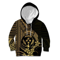 Gold Kosrae Liberation Day Kid Hoodie September 8 Polynesian Tattoo - Polynesian Pride