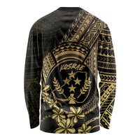 Gold Kosrae Liberation Day Long Sleeve Shirt September 8 Polynesian Tattoo - Polynesian Pride