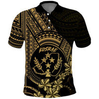 Gold Kosrae Liberation Day Polo Shirt September 8 Polynesian Tattoo - Polynesian Pride