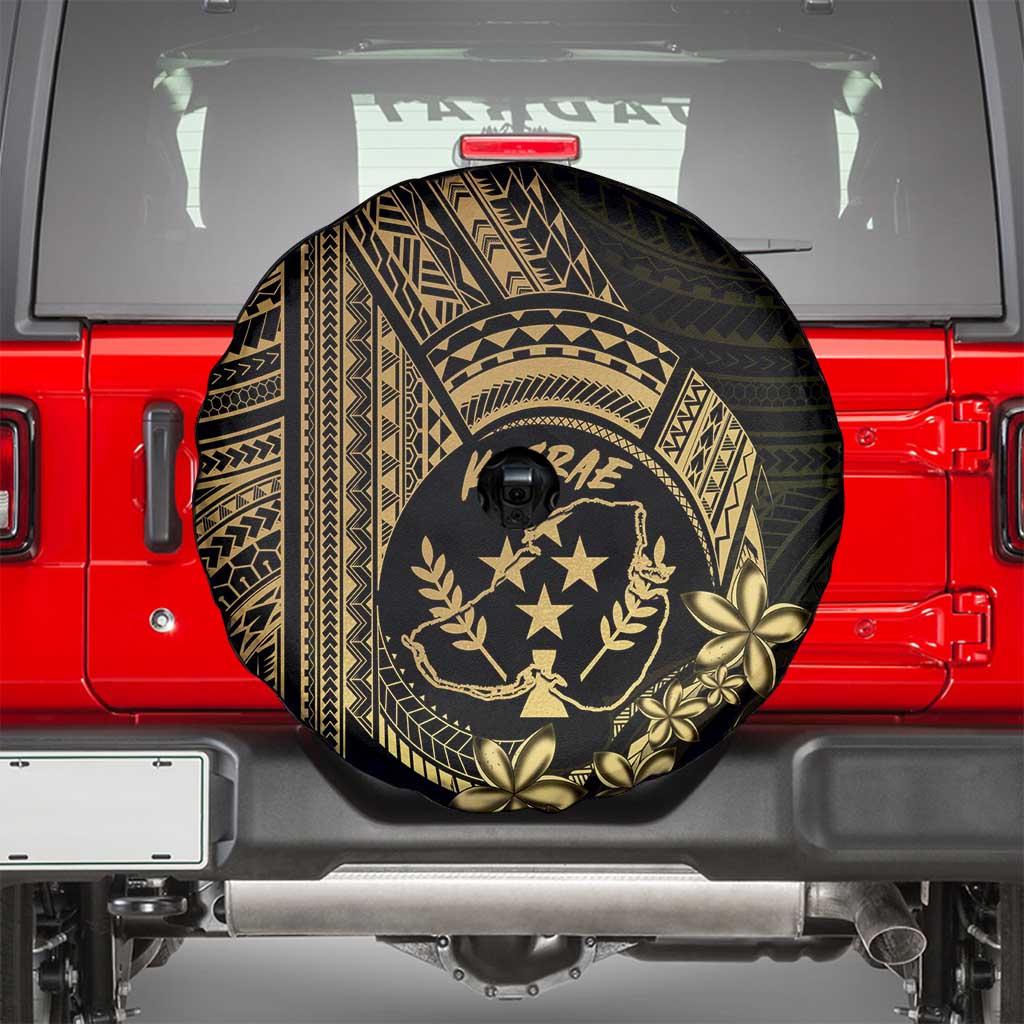Gold Kosrae Liberation Day Spare Tire Cover September 8 Polynesian Tattoo - Polynesian Pride