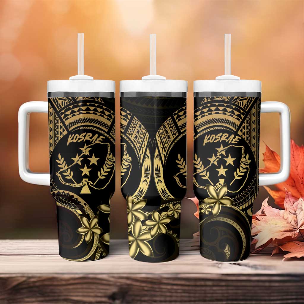 Gold Kosrae Liberation Day Tumbler With Handle September 8 Polynesian Tattoo - Polynesian Pride