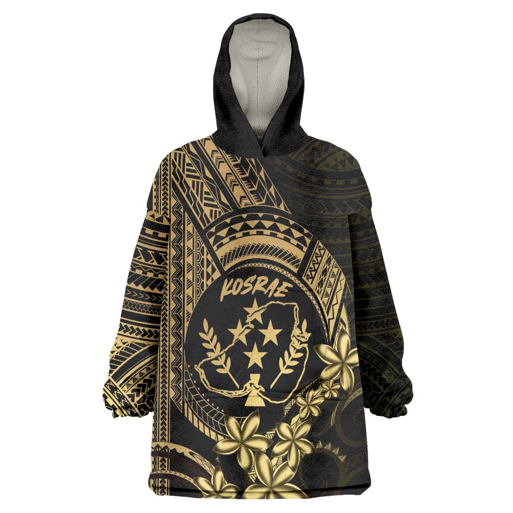 Gold Kosrae Liberation Day Wearable Blanket Hoodie September 8 Polynesian Tattoo - Polynesian Pride