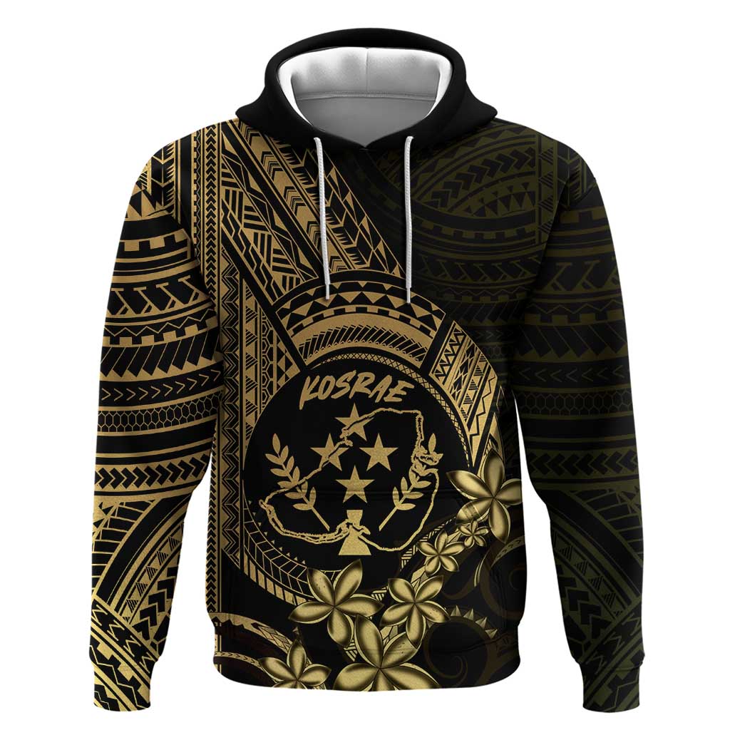 Gold Kosrae Liberation Day Zip Hoodie September 8 Polynesian Tattoo - Polynesian Pride