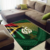 Long Live Vanuatu Independence Day Area Rug 45th Anniversary Woven Pattern - Polynesian Pride