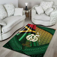Long Live Vanuatu Independence Day Area Rug 45th Anniversary Woven Pattern - Polynesian Pride