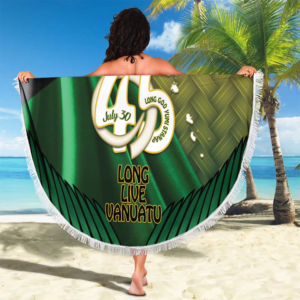 Long Live Vanuatu Independence Day Beach Blanket 45th Anniversary Woven Pattern LT14 - Polynesian Pride