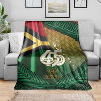 Long Live Vanuatu Independence Day Blanket 45th Anniversary Woven Pattern - Polynesian Pride