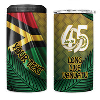 Personalised Long Live Vanuatu Independence Day 4 in 1 Can Cooler Tumbler 45th Anniversary Woven Pattern LT14 One Size: 16 oz Reggae - Polynesian Pride