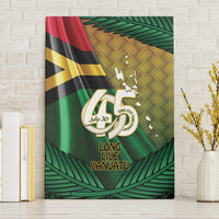 Long Live Vanuatu Independence Day Canvas Wall Art 45th Anniversary Woven Pattern LT14 Without Frame Reggae - Polynesian Pride
