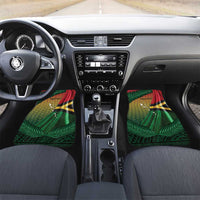 Long Live Vanuatu Independence Day Car Mats 45th Anniversary Woven Pattern LT14 Set 2pcs - Front Reggae - Polynesian Pride