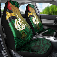 Long Live Vanuatu Independence Day Car Seat Cover 45th Anniversary Woven Pattern - Polynesian Pride